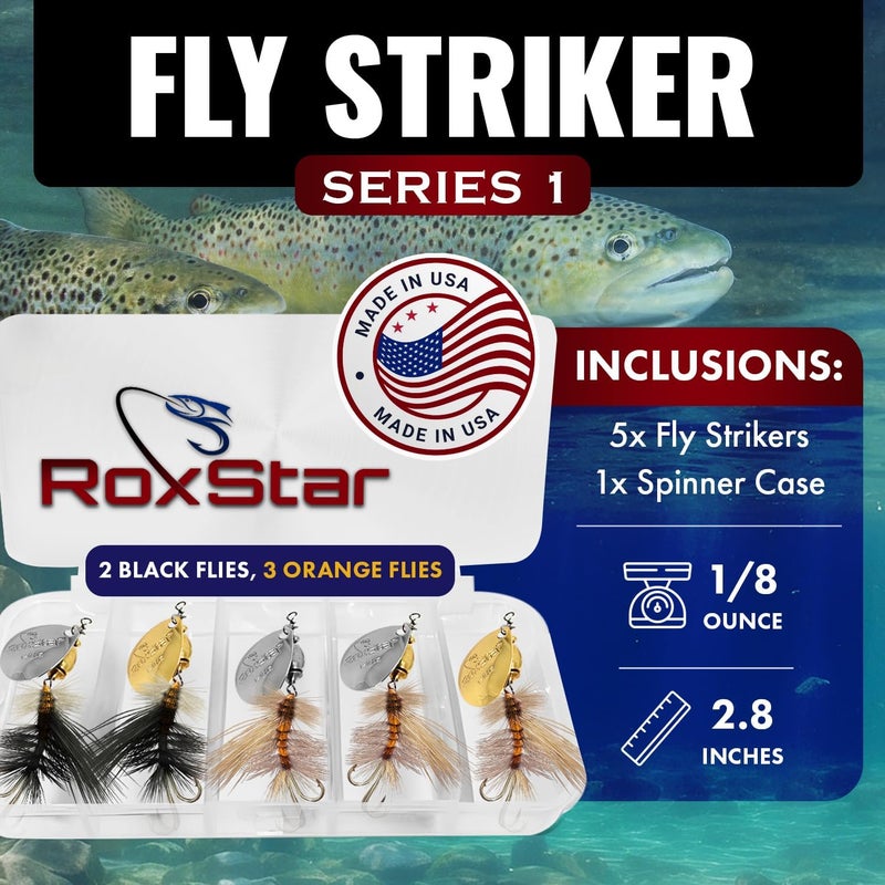 RoxStar Lures RoxStar Fly Strikers Proven Nationwide to Out-Fish Any Spinner | Hand-Tied in The USA | Most Versatile Fishing Spinner Ever! Trout Lure Also for Bass & Steelhead | Stop Fishing - Start Catching - Image 2